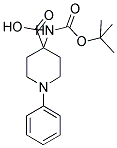 4-(TERT-BUTOXYCARBONYLAMINO)-1-PHENYLPIPERIDINE-4-CARBOXYLIC ACID 结构式