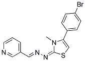 NICOTINALDEHYDE [(2E)-4-(4-BROMOPHENYL)-3-METHYL-1,3-THIAZOL-2(3H)-YLIDENE]HYDRAZONE 结构式