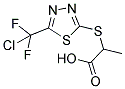 2-((5-[CHLORO(DIFLUORO)METHYL]-1,3,4-THIADIAZOL-2-YL)SULFANYL)PROPANOIC ACID 结构式