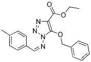 Ethyl 5-(benzyloxy)-1-{[(1Z)-(4-methylphenyl)methylene]amino}-1H-1,2,3-triazole-4-carboxylate 结构式