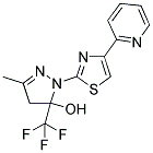 3-METHYL-1-(4-PYRIDIN-2-YL-1,3-THIAZOL-2-YL)-5-(TRIFLUOROMETHYL)-4,5-DIHYDRO-1H-PYRAZOL-5-OL 结构式