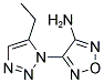 3-AMINE-4-(5-ETHYL-1H-1,2,3-TRIAZOL-1-YL)-1,2,5-OXADIAZOLE 结构式