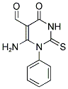 6-AMINO-4-OXO-1-PHENYL-2-THIOXO-1,2,3,4-TETRAHYDRO-5-PYRIMIDINECARBALDEHYDE 结构式