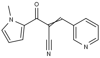 (E)-2-[(1-Methyl-1H-pyrrol-2-yl)carbonyl]-3-(3-pyridinyl)-2-propenenitrile 结构式