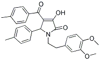 1-(3,4-DIMETHOXYPHENETHYL)-3-HYDROXY-4-(4-METHYLBENZOYL)-5-(4-METHYLPHENYL)-1,5-DIHYDRO-2H-PYRROL-2-ONE 结构式