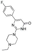 2-(4-ETHYLPIPERAZIN-1-YL)-6-(4-FLUOROPHENYL)PYRIMIDIN-4(3H)-ONE 结构式