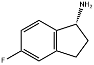 (R)-5-FLUORO-2,3-DIHYDRO-1H-INDEN-1-AMINE 结构式