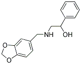2-((1,3-BENZODIOXOL-5-YLMETHYL)AMINO)-1-PHENYLETHANOL 结构式