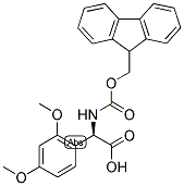 (R)-(2,4-DIMETHOXY-PHENYL)-[(9H-FLUOREN-9-YLMETHOXYCARBONYLAMINO)]-ACETIC ACID 结构式