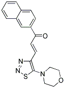 (2E)-3-(5-MORPHOLIN-4-YL-1,2,3-THIADIAZOL-4-YL)-1-(2-NAPHTHYL)PROP-2-EN-1-ONE 结构式