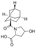 1-(1-ADAMANTYLCARBONYL)-4-HYDROXYPYRROLIDINE-2-CARBOXYLIC ACID 结构式