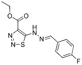 ETHYL 5-[(2E)-2-(4-FLUOROBENZYLIDENE)HYDRAZINO]-1,2,3-THIADIAZOLE-4-CARBOXYLATE 结构式