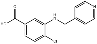 4-CHLORO-3-((PYRIDIN-4-YLMETHYL)AMINO)BENZOIC ACID 结构式