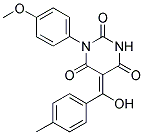 (5E)-5-[HYDROXY(4-METHYLPHENYL)METHYLENE]-1-(4-METHOXYPHENYL)PYRIMIDINE-2,4,6(1H,3H,5H)-TRIONE 结构式