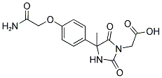 (4-[4-(2-AMINO-2-OXOETHOXY)PHENYL]-4-METHYL-2,5-DIOXOIMIDAZOLIDIN-1-YL)ACETIC ACID 结构式