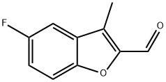 5-FLUORO-3-METHYLBENZOFURAN-2-CARBALDEHYDE 结构式