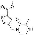 Methyl 4-[(3-methyl-2-oxopiperazin-1-yl)methyl]thiophene-2-carboxylate 结构式