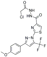 N'-(CHLOROACETYL)-2-[3-(4-METHOXYPHENYL)-5-(TRIFLUOROMETHYL)-1H-PYRAZOL-1-YL]-1,3-THIAZOLE-4-CARBOHYDRAZIDE 结构式