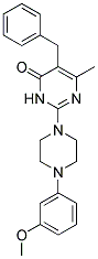 5-BENZYL-2-[4-(3-METHOXYPHENYL)-1-PIPERAZINYL]-6-METHYL-4(3H)-PYRIMIDINONE 结构式