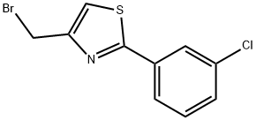 4-BROMOMETHYL-2-(3-CHLORO-PHENYL)-THIAZOLE 结构式