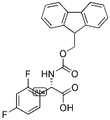 (S)-(2,4-DIFLUORO-PHENYL)-[(9H-FLUOREN-9-YLMETHOXYCARBONYLAMINO)]-ACETIC ACID 结构式