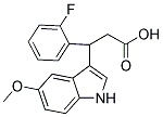 3-(2-FLUORO-PHENYL)-3-(5-METHOXY-1H-INDOL-3-YL)-PROPIONIC ACID 结构式