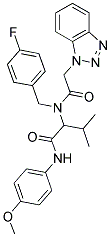 2-[[2-(1H-1,2,3-Benzotriazol-1-yl)acetyl](4-fluorobenzyl)amino]-N-(4-methoxyphenyl)-3-methylbutanamide 结构式