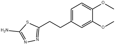 2-氨基-5-(3,4-二甲氧基苯乙基)-1,3,4-噻二唑 结构式