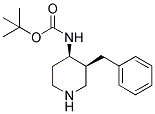 TERT-BUTYL (CIS-3-BENZYLPIPERIDIN-4-YL)CARBAMATE 结构式