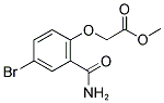 4-溴-2-氨基甲酰苯氧乙酸甲酯 结构式