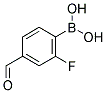 2-FLUORO-4-FORMYLPHENYLBORONIC ACID 结构式