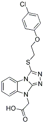 (3-[2-(4-CHLORO-PHENOXY)-ETHYLSULFANYL]-BENZO[4,5]IMIDAZO[2,1-C][1,2,4]TRIAZOL-9-YL)-ACETIC ACID 结构式
