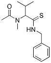 N-(1-[(BENZYLAMINO)CARBONOTHIOYL]-2-METHYLPROPYL)-N-METHYLACETAMIDE 结构式