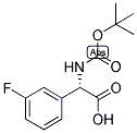 (S)-TERT-BUTOXYCARBONYLAMINO-(3-FLUORO-PHENYL)-ACETIC ACID 结构式