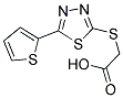 ([5-(2-THIENYL)-1,3,4-THIADIAZOL-2-YL]SULFANYL)ACETIC ACID 结构式