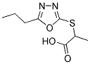 2-[(5-PROPYL-1,3,4-OXADIAZOL-2-YL)SULFANYL]PROPANOIC ACID 结构式