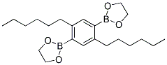 2,5-BIS(HEXYL)-1,4-BENZENEBIS(BORONIC ACID) ETHYLENE GLYCOL ESTER 结构式