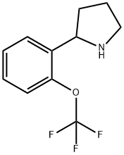 2-[2-(三氟甲氧基)苯基]吡咯烷 结构式