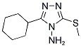 3-CYCLOHEXYL-5-(METHYLSULFANYL)-4H-1,2,4-TRIAZOL-4-AMINE 结构式