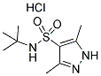 N-(TERT-BUTYL)-3,5-DIMETHYL-1H-PYRAZOLE-4-SULFONAMIDE HYDROCHLORIDE 结构式