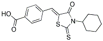 4-(3-CYCLOHEXYL-4-OXO-2-THIOXO-THIAZOLIDIN-5-YLIDENEMETHYL)-BENZOIC ACID 结构式