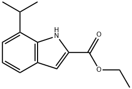 7-异丙基-1H-吲哚-2-羧酸乙酯 结构式