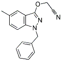 2-(1-BENZYL-5-METHYL-1H-INDAZOL-3-YLOXY)ACETONITRILE 结构式