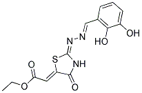 ETHYL (2Z)-{(2E)-2-[(2E)-(2,3-DIHYDROXYBENZYLIDENE)HYDRAZONO]-4-OXO-1,3-THIAZOLIDIN-5-YLIDENE}ACETATE 结构式