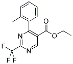 ETHYL-2-TRIFLUOROMETHYL-4-(2-METHYLPHENYL)-5-PYRIMIDINE CARBOXYLATE 结构式