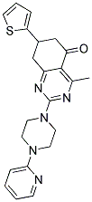 4-METHYL-2-[4-(2-PYRIDINYL)-1-PIPERAZINYL]-7-(2-THIENYL)-7,8-DIHYDRO-5(6H)-QUINAZOLINONE 结构式