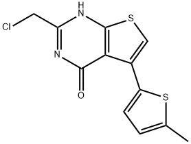 2-(氯甲基)-5-(5-甲基噻吩-2-基)-3H,4H-噻吩并[2,3-D]嘧啶-4-酮 结构式