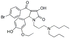 4-(4-BROMOBENZOYL)-1-(3-(DIBUTYLAMINO)PROPYL)-5-(3-ETHOXY-4-HYDROXYPHENYL)-3-HYDROXY-1H-PYRROL-2(5H)-ONE 结构式