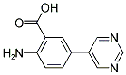 2-氨基-5-(5-嘧啶基)苯甲酸 结构式