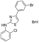 4-(3-溴苯基)-N-(2-氯苯基)噻唑-2-胺氢溴酸盐 结构式